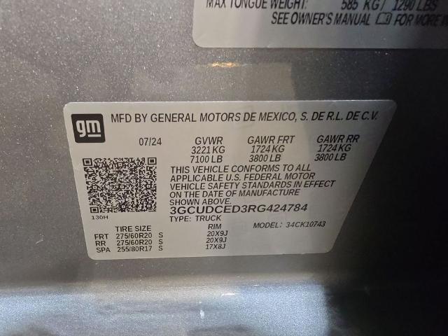2024 Chevrolet Silverado 1500 4WD Crew Cab Standard Bed Custom Trail Boss