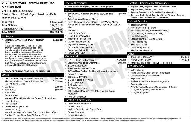 2023 Ram 2500 Laramie Crew Cab 4x4 64 Box