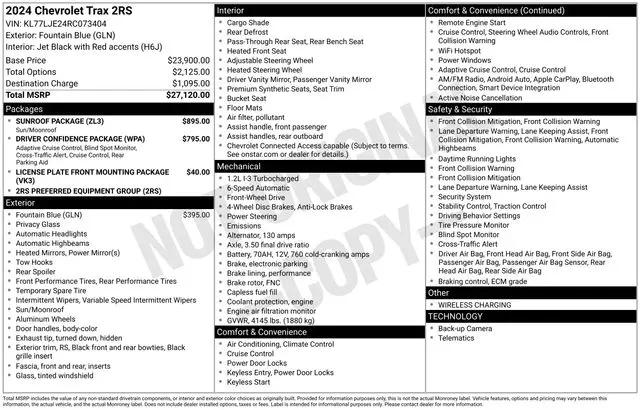 2024 Chevrolet Trax FWD 2RS