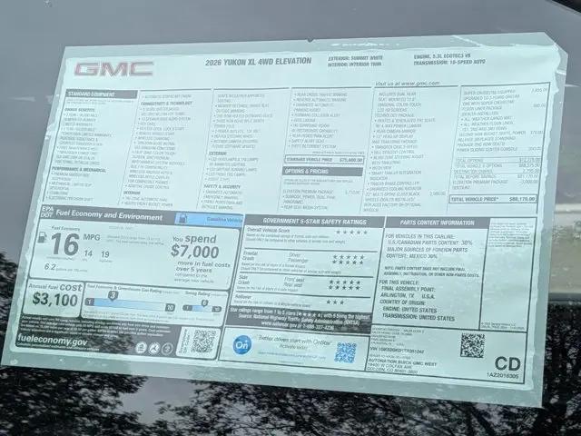 2026 GMC Yukon XL 4WD Elevation