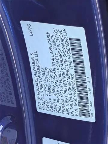 2026 Honda Accord Sedan Sport