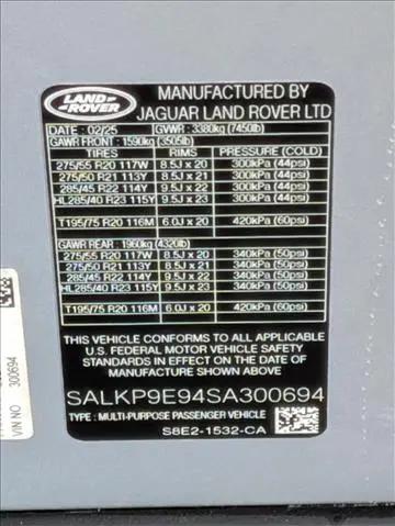2025 Land Rover Range Rover P530 SE