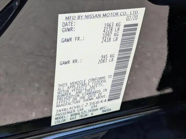 2020 Nissan Altima SR FWD