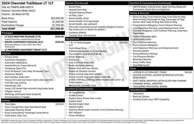 2024 Chevrolet TrailBlazer FWD LT