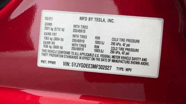 2021 Tesla Model Y Long Range Dual Motor All-Wheel Drive