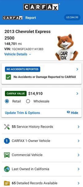 2013 Chevrolet Express Work Van