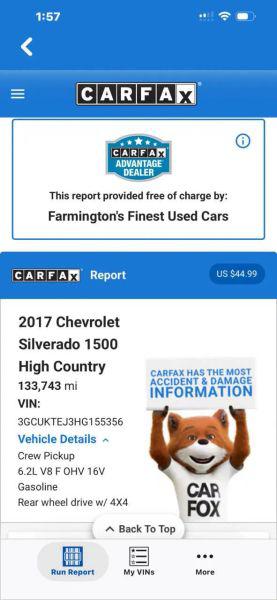 2017 Chevrolet Silverado 1500 High Country