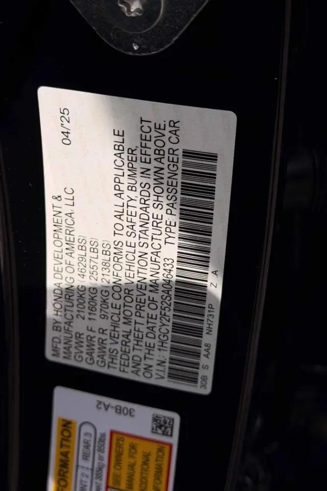 2025 Honda Accord Sedan Sport