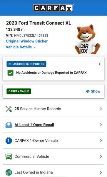2020 Ford Transit Connect XL Cargo Van