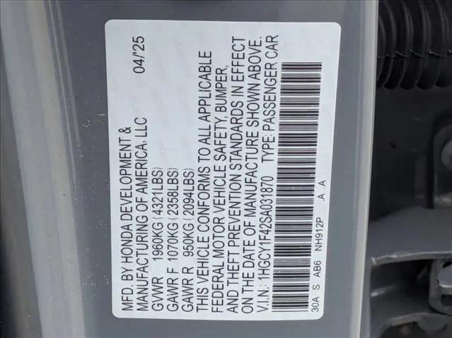2025 Honda Accord Sedan SE