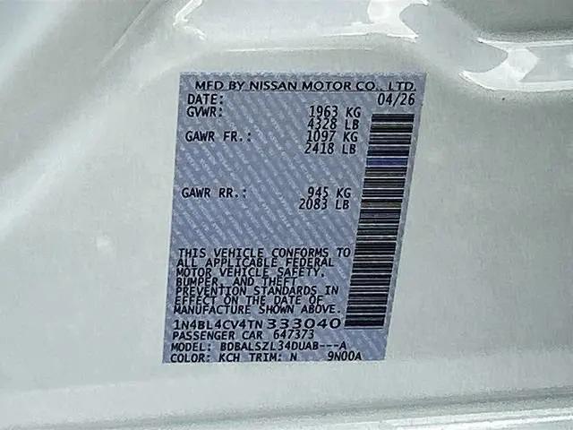 2026 Nissan Altima SR FWD