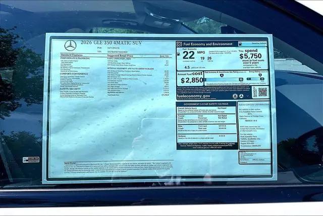 2026 Mercedes-Benz GLE GLE 350 GLE 350