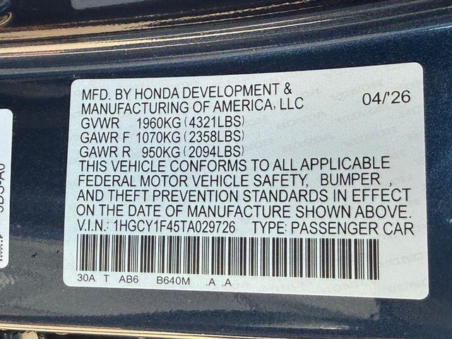 2026 Honda Accord Sedan SE