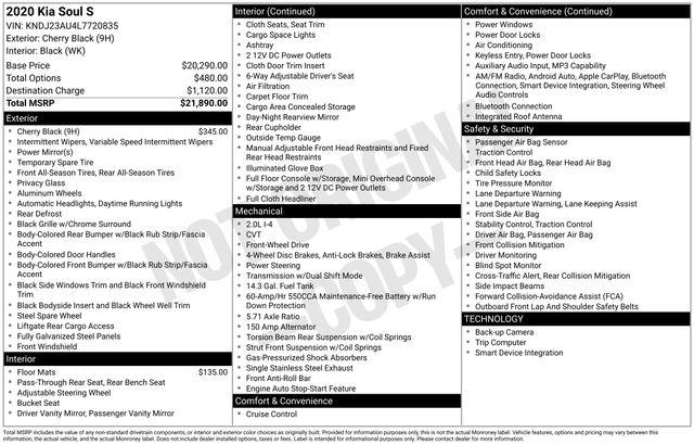 Used 2020 Kia Soul S For Sale in Olive Branch, MS