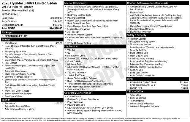 Used 2020 Hyundai Elantra Limited For Sale in Olive Branch, MS