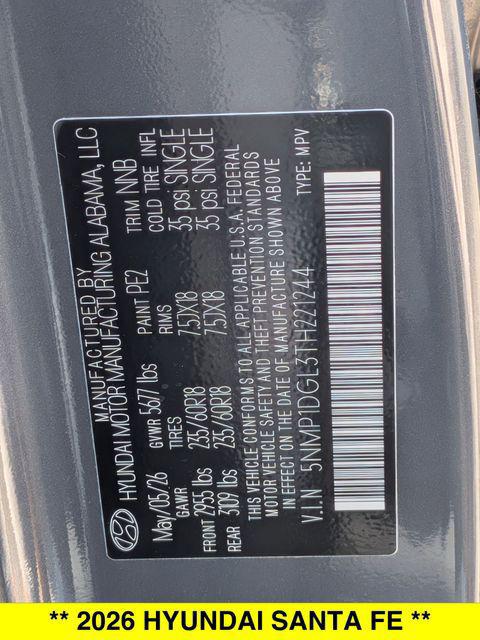 2026 Hyundai Santa Fe SE