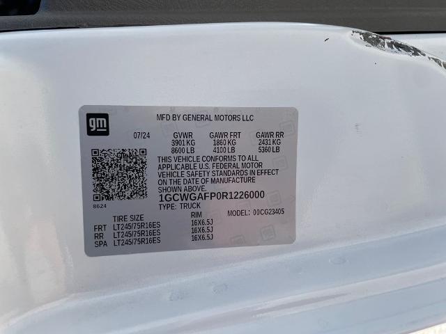 2024 Chevrolet Express Cargo Van RWD 2500 Regular Wheelbase WT