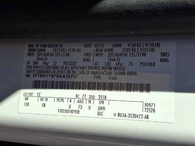 2025 Ford Transit Cargo Van Base