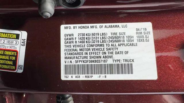 2019 Honda Ridgeline RTL