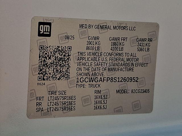 2025 Chevrolet Express Cargo Van RWD 2500 Regular Wheelbase WT