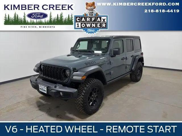 2024 Jeep Wrangler 4-Door Willys 4x4 for sale in Pine River, MN