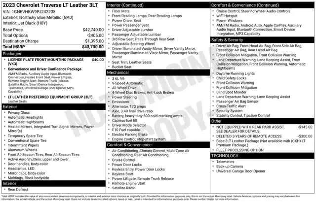 2023 Chevrolet Traverse AWD LT Leather