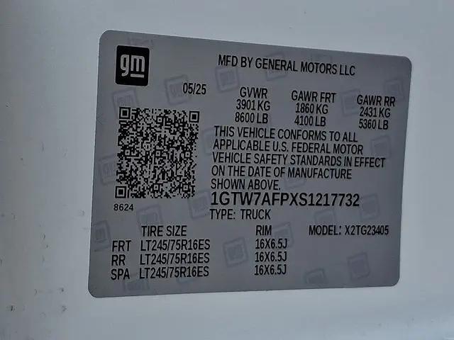 2025 GMC Savana Cargo RWD 2500 Regular Wheelbase Work Van