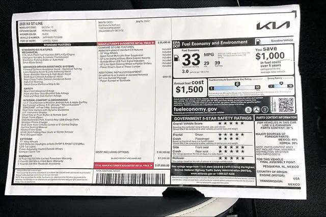 2026 Kia K4 GT-Line