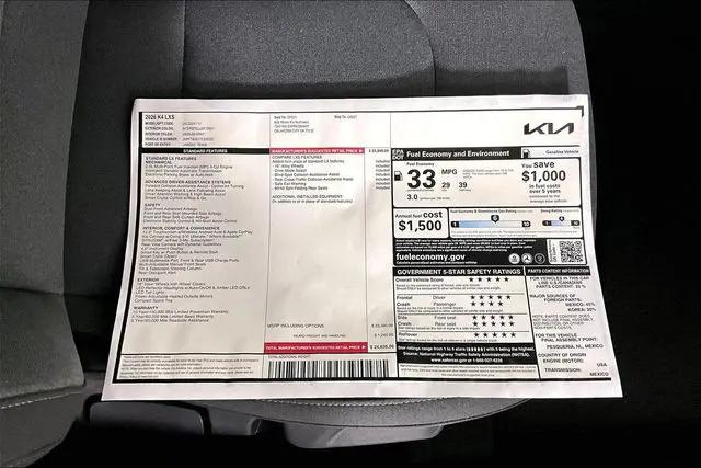 2026 Kia K4 LXS