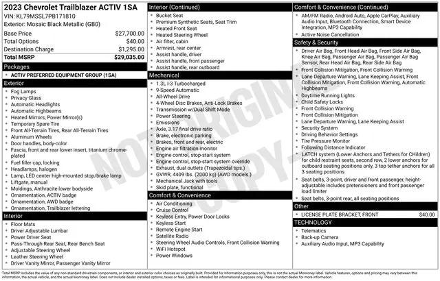 2023 Chevrolet TrailBlazer AWD ACTIV