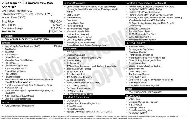 2024 Ram 1500 Limited Crew Cab 4x4 5'7" Box
