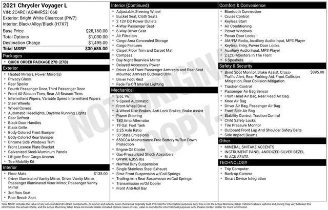 2021 Chrysler Voyager L