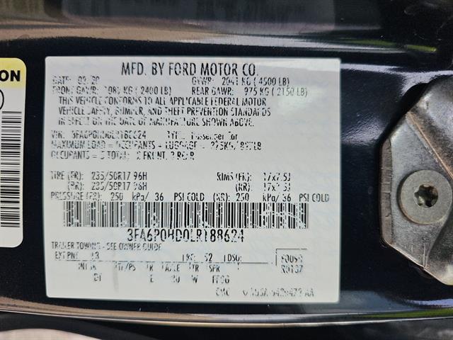 2020 Ford Fusion SE