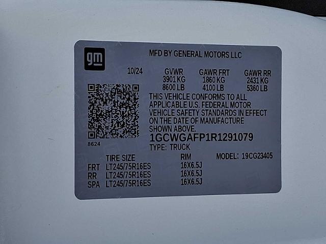 2024 Chevrolet Express Cargo Van RWD 2500 Regular Wheelbase WT