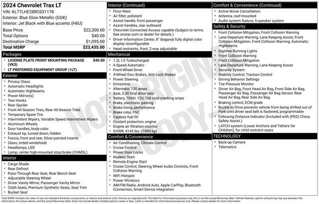 2024 Chevrolet Trax FWD LT