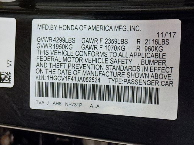 2018 Honda Accord EX