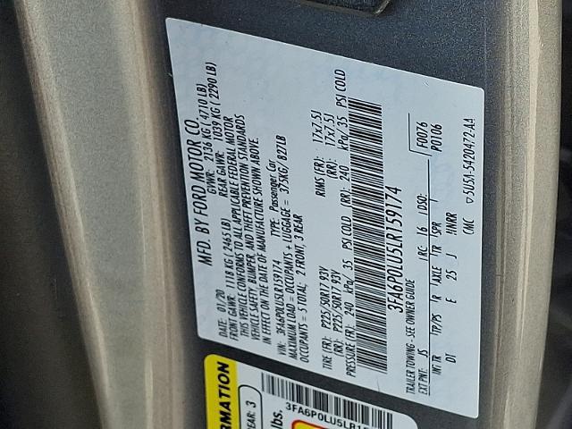 2020 Ford Fusion Hybrid SE