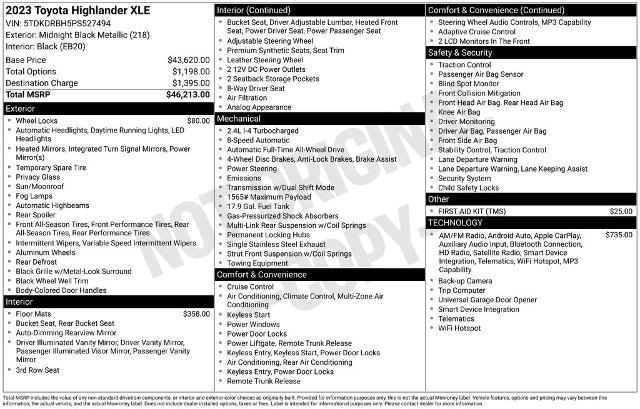 2023 Toyota Highlander XLE