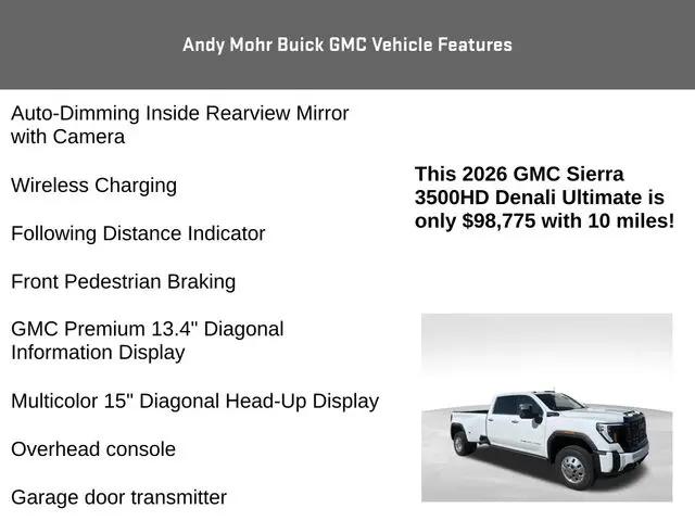 2026 GMC Sierra 3500HD Crew Cab, Long Bed, Denali Ultimate Dual Rear Wheel, 4WD