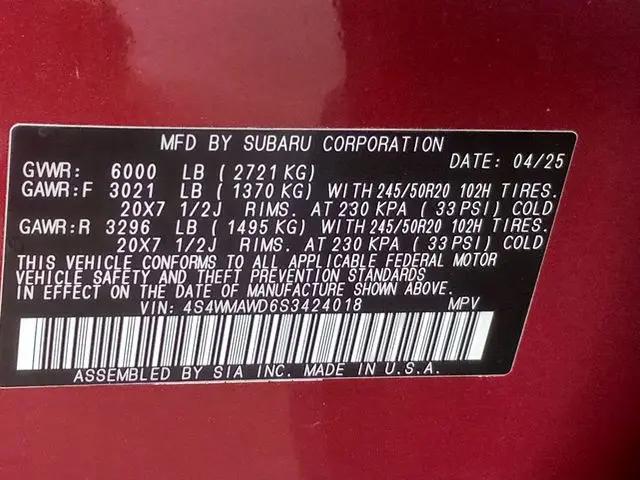 2025 Subaru Ascent Onyx Edition Limited 7-Passenger