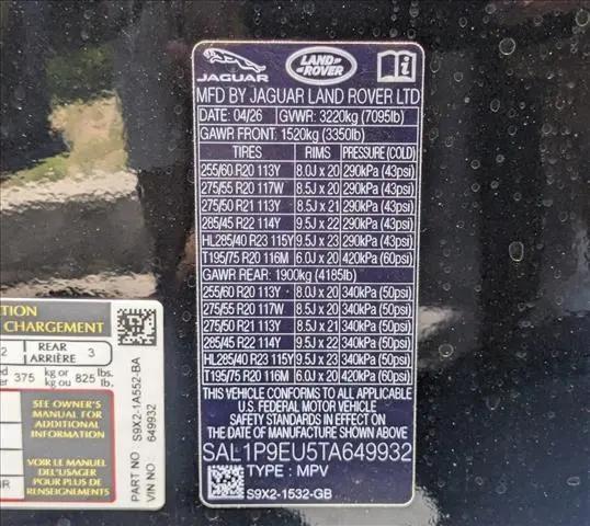 2026 Land Rover Range Rover Sport P360 SE