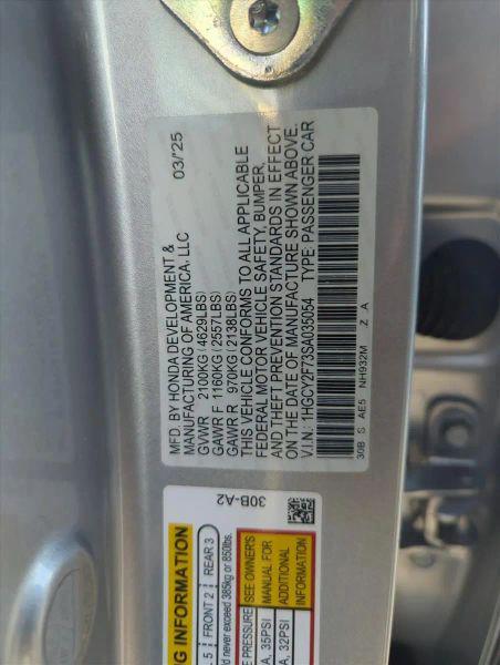 2025 Honda Accord Sedan Sport-L