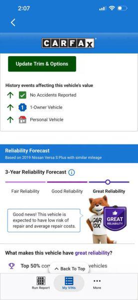 2019 Nissan Versa 1.6 S+