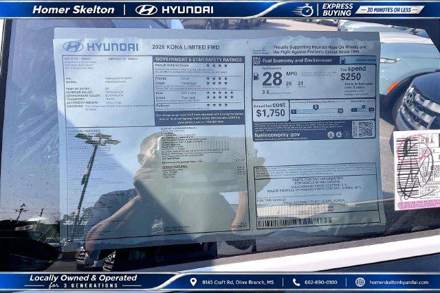 New 2026 Hyundai Kona Limited For Sale in Olive Branch, MS