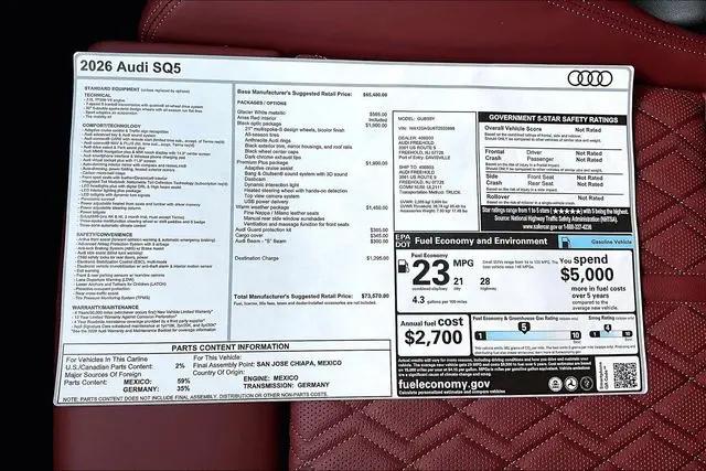 2026 Audi SQ5 Premium Plus TFSI quattro S tronic