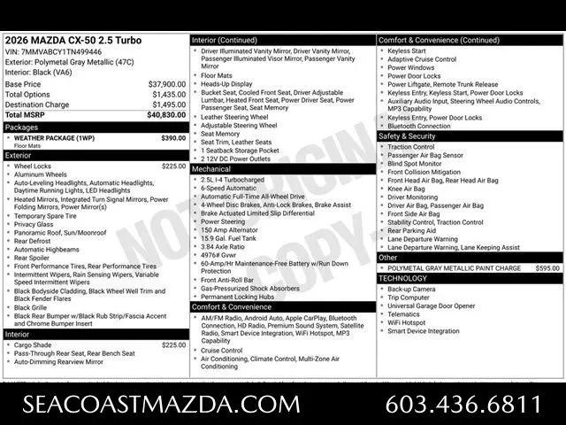 2026 Mazda CX-50 2.5 Turbo