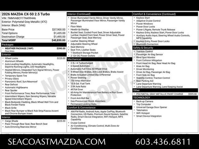 2026 Mazda CX-50 2.5 Turbo