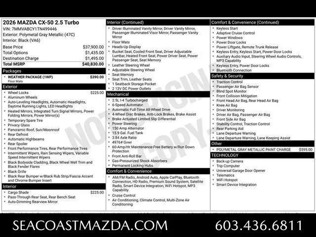 2026 Mazda CX-50 2.5 Turbo