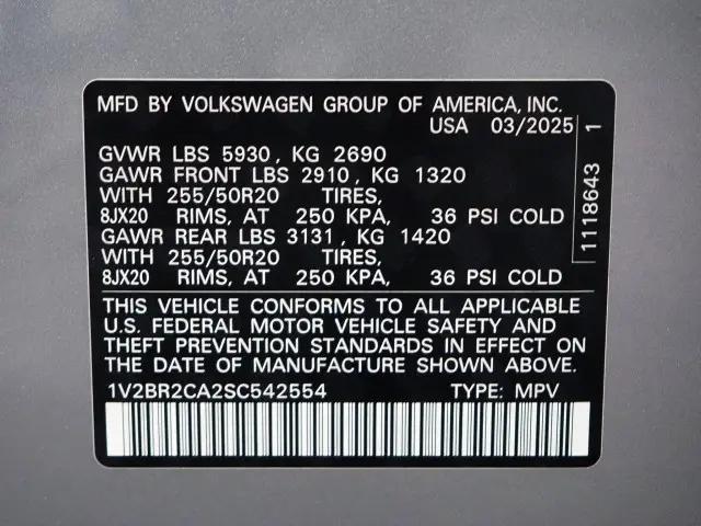 2025 Volkswagen Atlas 2.0T SEL
