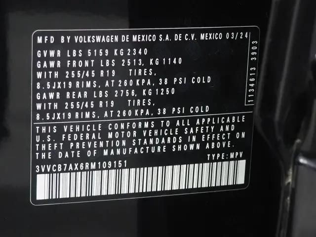 2024 Volkswagen Tiguan 2.0T SE R-Line Black